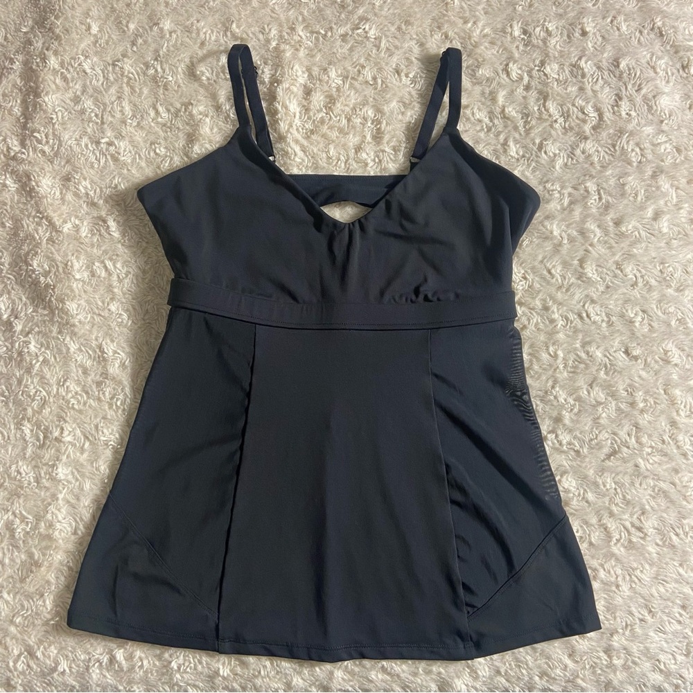 Fabletics x Demi Lovato Lanelle Performance Tank Black All-Way Stretch S Small